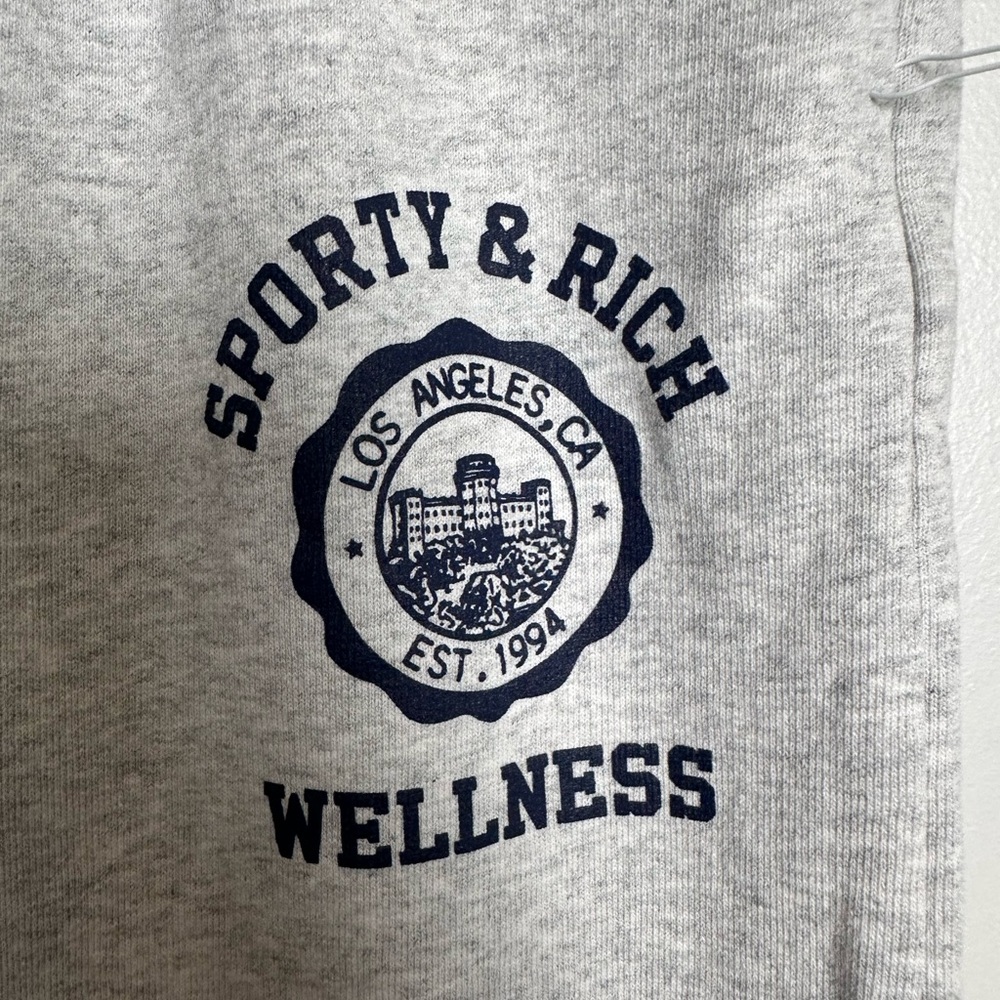 SPORTY & RICH
Grey Emblem Straight Leg Sweatpants - Picture 8 of 13